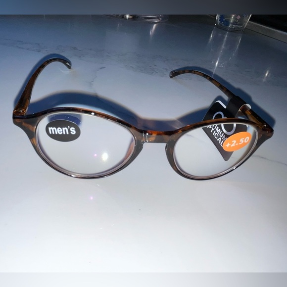 Nwt men’s brown tortoise shell plastic frame readers - 2.50 - Picture 4 of 11